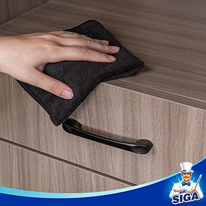 MR.SIGA Microfiber Cleaning Cloths, Streak Free Microfiber Towels, 12 Pack - color: Black