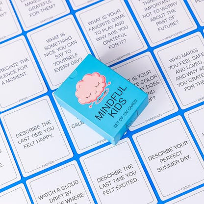 100 Mindfulness Conversation Cards for Kids - Enable Meaningful Conversations with Kids - style: Kids Conversation Cards