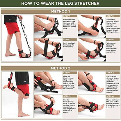 RDX Yoga Stretching Strap, Ankle Ligament Stretcher Belt with Loops Ligament Stretch Band, Fitness Leg Stretcher for Plantar Fasciitis, Foot Stretch Assist for Hamstring, Flexibility Exercise - color: Camo Peach