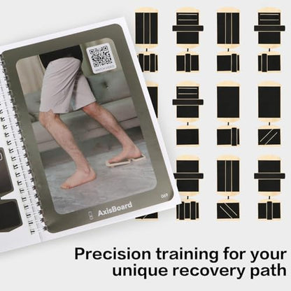 Ankle Balance Board System | Foot & Ankle Strengthener with 120-Page PT Guide, Resistance Band & Bag | Plantar Fasciitis Relief & Achilles Recovery Tool