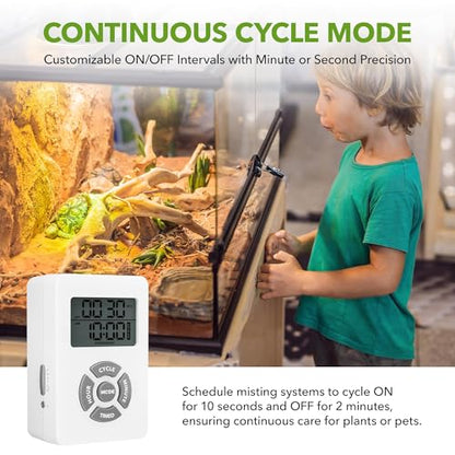 BN-LINK Digital Outlet Timer with Interval Repeat Cycle Indoor,24 Hour Programmable Outlet Timers for Electrical Outlet, Energy Saving 3 Prong Plug-in Outlet with Countdown On/Off,125V/15A/1875W - color: 24 Hour, Single Outlet, 1-pack