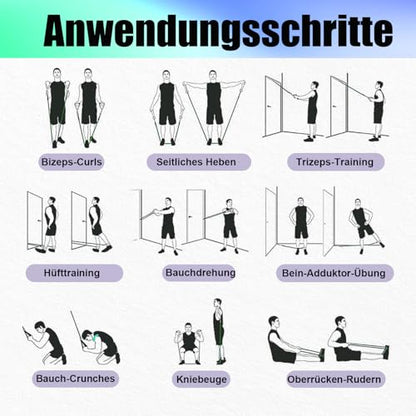 WHATAFIT Resistance Bands with Handles, 5-Level Exercise Bands for Workout - color: Purple Grey