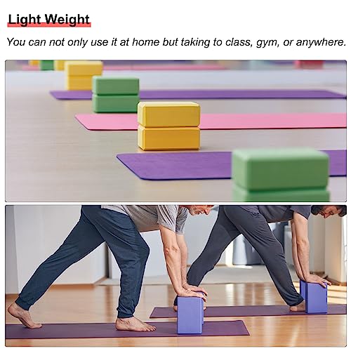 uxcell Yoga Block-Light Weight High-Density EVA Foam Brick for Beginners, Yogis, Pilates, Meditation - color: Green