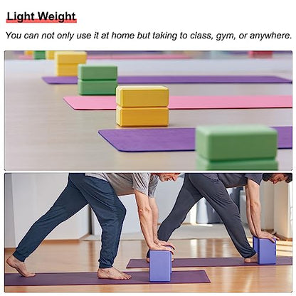 uxcell Yoga Block-Light Weight High-Density EVA Foam Brick for Beginners, Yogis, Pilates, Meditation - color: Green