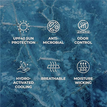 SHAKEitCOOL Original Cooling Towel – Be Cool in Style - Heat Relief, Soft, Lightweight, Sun Protection, Easy Clean - Perfect for Biking, Running, Yoga, Gym, Gardening - Baseball - color: Baseball