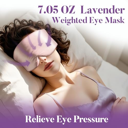 Lavender Heated Eye Mask Weighted Sleep Mask FSA-HSA Eligible Pink