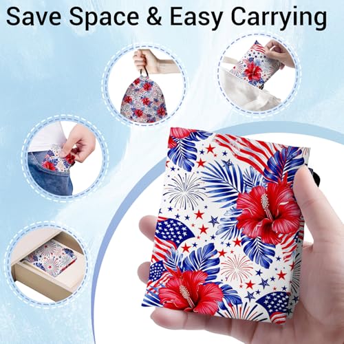 US Flags Gymnasts Grip Bags Patriotic Small Drawstring Bag for Independence Day - color: American Flag Red, size: 12"(H)*9.25"(W)