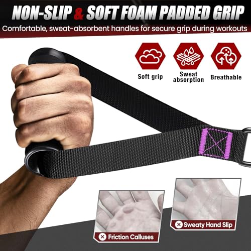 HPYGN Resistance Bands, Exercise Bands for Working Out, Workout Bands Men, Fitness Band with Handle, Door Anchor, Home Gym Equipment for Musle Training, Physical Therapy, Strength Training, Shape Body