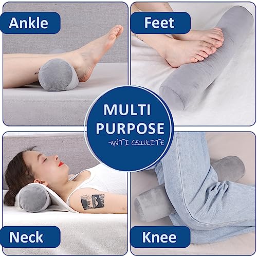 Neck Roll Pillow,Cervical Neck Pillow Bolster Pillow for Sleeping - color: Black