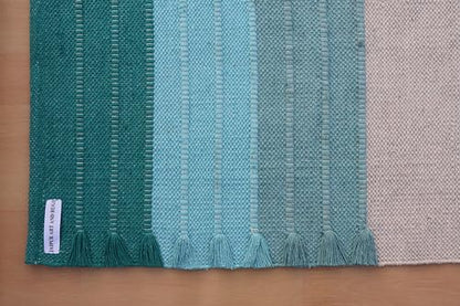 Jaipur Art & Rugs Cotton Yoga Rug - Eco-Friendly Hand-Woven Thick Mat (24”x72”x5mm) for Everyday Fitness at Home - Comfortable & Extra-Long - color: Multicolor 11