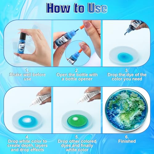 Acrylic Ink - 54 Colors Alcohol Ink Set, Quick Dry Acrylic Drawing Inks | for Artists, Pearl Colors Long Last Epoxy Dye for Resin Art, Painting, Petri Dish Making, Quick Blending
