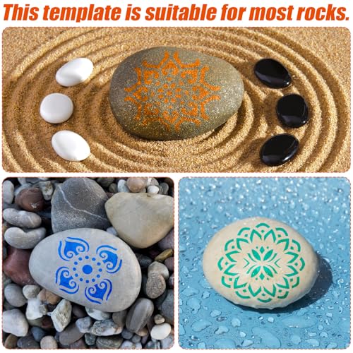 60pcs Mandala Stencils for Painting, Mandala Dotting Templates (Style 1) | 2x2 Inch Reusable PET Crafts Art Drawing Stencil for Rocks Wood Furniture Canvas Fabric Decoration DIY Projects - style: C