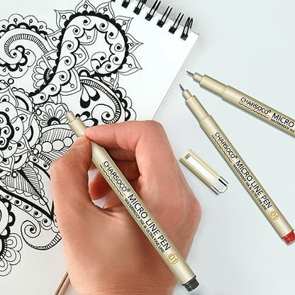 01 Micro Fine Point Pen Set - 24 Waterproof Archival Ink Colors, 0.25mm Fineliner Pens for Art Illustrations, Sketching, Anime, Manga, Technical Drawings & Scrapbooking-fan - color: 24 Colors-W