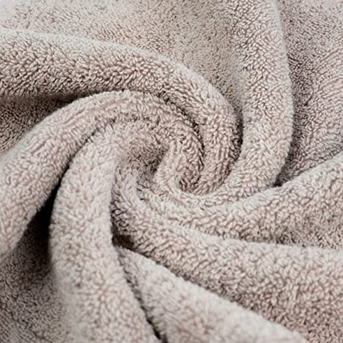 Cleanbear 100% Cotton Hand Towels for Bathroom Set of 2, Highly Absorbent | Ultra Soft and Quick-Drying Face Towels, Guest Bathroom Use, 13 x 28 Inch (Khaki) - color: Khaki