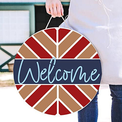 Welcome Stencils for Painting on Wood Welcome Sign Stencil 12" | Reusable Cheetah Print Pattern Stencil for Crafts Round Door Hanger - style: Daily 12p