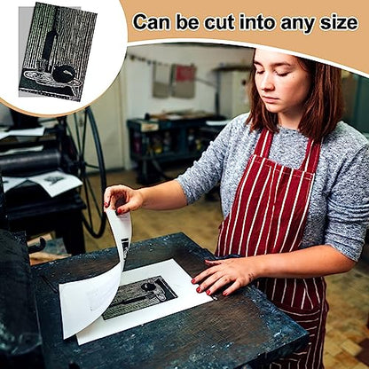 Yeaqee 4 Pcs 8 x 10 Inch Linoleum Blocks for Printmaking, Gray - color: Gray, size: 8 x 10 Inch