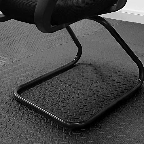 Walsai Exercise Mats Puzzle Foam Mats Gym Flooring Mat Cover 20 SQ.FT Interlocking Foam Mats with EVA Foam Floor Tiles for Home Gym Equipment Workouts (20pcs Black Exercise Mats)