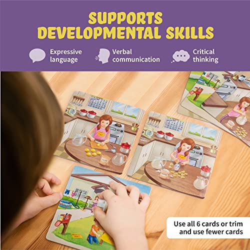 SPARK INNOVATIONS Sequencing and Storytelling Cards, Speech Therapy Game, Special Education Materials, Sentence Building, Problem Solving, English Language Learners (Sequence Cards 1 and 2 Combo) - style: Sequence Set 1 and 2 Combo
