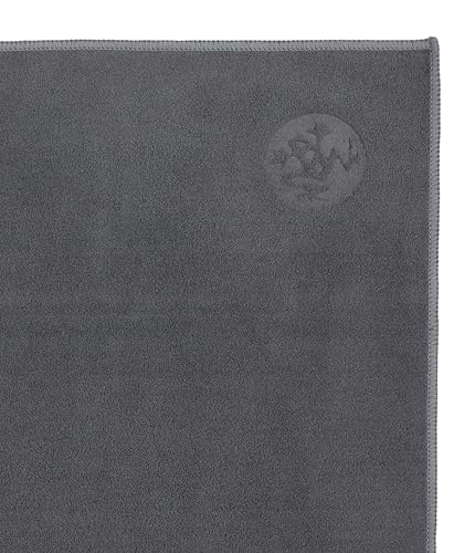Manduka eQua Hand Towels - 16" | Rapid Moisture Activated Grip | Quick Drying, Soft Microfiber | Machine Washable | 16 x 24 inches | Thunder - color: Thunder, size: 16" x 24"