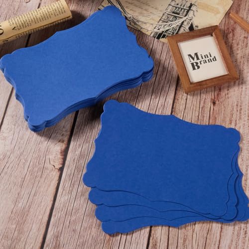 50 Pack Blank Kraft Greeting Cards, Blue, 5x7IN | Thick Cardstock Paper, For DIY Gift Cards, Menus, Baby Shower Invitations, - color: Blue, size: 5x7IN