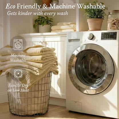 Threadmill Cotton King Blanket, Muslin, Beige, 100% Cotton Gauze Weave | 100% Cotton, Muslin Weave, Breathable, All-Season, Lightweight, OEKO-TEX Certified, Machine Washable - color: Beige, size: King