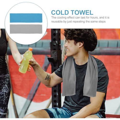 TOYANDONA 2 Pack Cooling Towels for Sports Neck Cooling Towel Quick Dry Sweat Wipe Towels for Running Yoga Tennis Swimming Outdoor Workouts 39.37 X 11.81 X 0.11 in