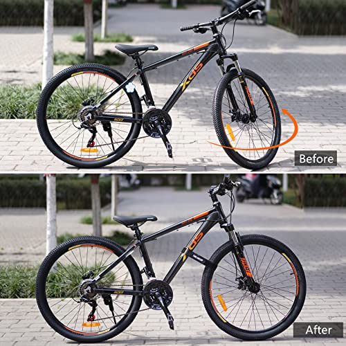 Bike Rack Straps, 4-Pack Trilancer Bike Wheel Stabilizer Strap 26'' x 1.5'' - color: Black, size: 26'' (4 Pcs)