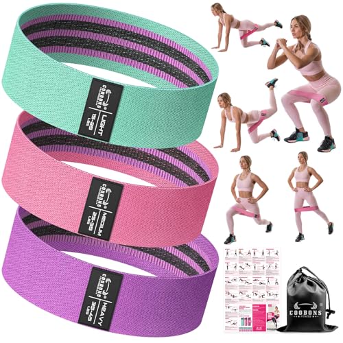 Fabric Resistance Bands for Working Out - color: Pink