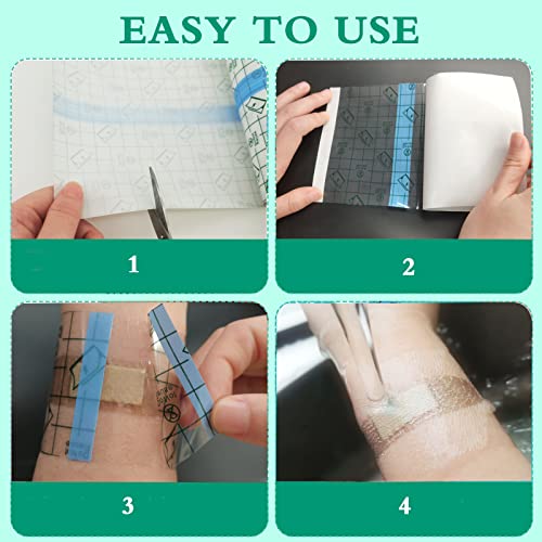 Waterproof Bandages Transparent Film Dressing, Second Skin Healing Protective, Clear Adhesive Bandages Shower Shield Dressing Tape for Tattoos Aftercare Swimming(6 Inch x 2 Yard) - size: 6 Inch x 2 Yard