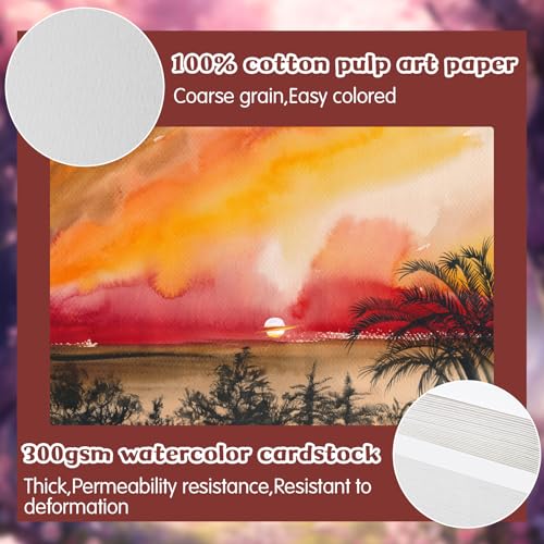 Mototo 30 Set Blank Watercolor Cards with Envelopes 4 x 6 Inch DIY Painting | 140lb/300GSM Single Blank Watercolor Card with Envelope Bulk for Birthday Christmas Handmade Greeting Holiday Card Giving Art - color: 4 x 6 inches, 30 Set