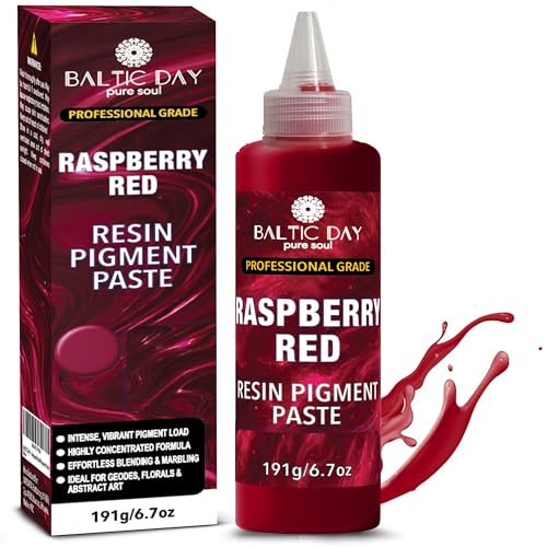 BALTIC DAY Burgundy Red Epoxy Resin Pigment Paste, Extra Large 191g (6.7oz) – Opaque Resin Colorant, Highly Concentrated Epoxy Dye, Mica Powder Alternative for Resin Art, Jewelry, Tumblers, River Tables & Crafts - color: Burgundy Red