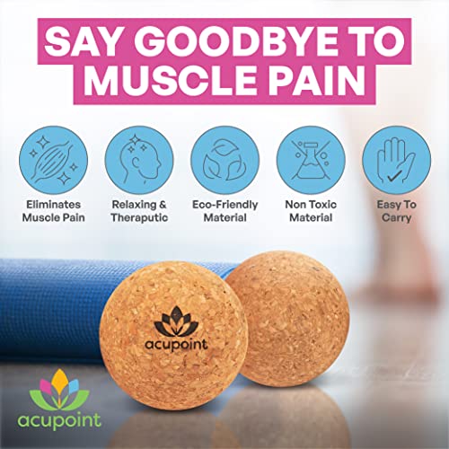 Acupoint Physical Massage Therapy Lacrosse Ball Set (Spiky Ball) Physical Massage Therapy Lacrosse Ball Set (Cork)