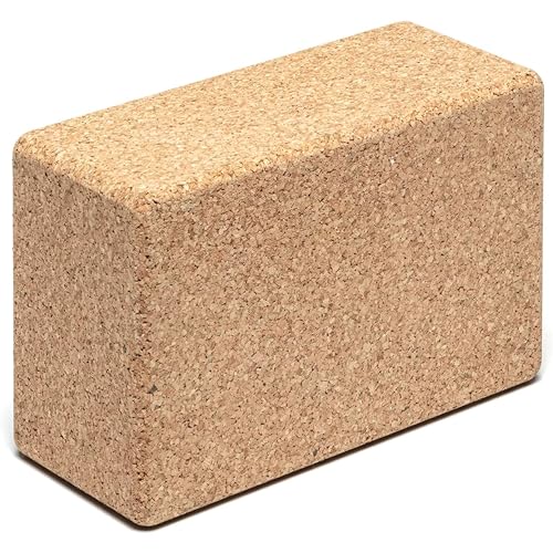 Go4Cork Cork Yoga Block | Non-Toxic, Alternative To Foam Yoga Blocks | Odorless, Soft, Non-Slip, Workout & Exercise | Yogi Gift Accessories | Men & Women | Eco Friendly, Sustainable - size: 9 x 6 x 4"