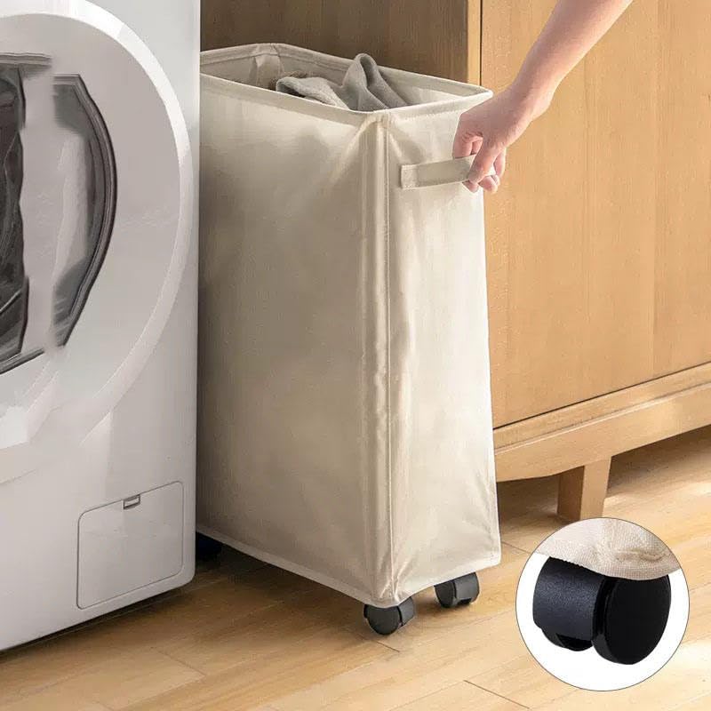 Yoga Mat Storage Basket with Wheels, Oxford Cloth Organizer