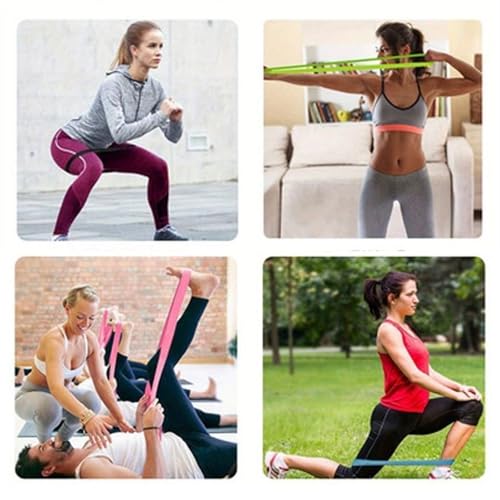 5 Pack Elastic Resistance Bands Set for Hip & Leg Workouts - Multi-Level Loop Exercise Bands for Home Gym, Yoga, Pilates & Strength Training