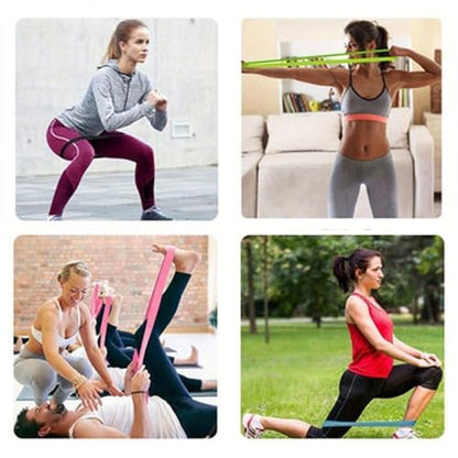 5 Pack Elastic Resistance Bands Set for Hip & Leg Workouts - Multi-Level Loop Exercise Bands for Home Gym, Yoga, Pilates & Strength Training