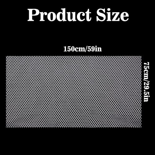 29.5 x 59 Inch White Mesh Fabric Slightly Stretchy for Sewing Projects, Shopping Bag, Backpack Pocket and Straps and Netting Clothes (Pack of 3) - size: 29.5 x 59 Inch (Pack of 3)