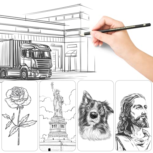 Luwans Drawing Pencils Set of 14 (B - 12B) Sketch Pencils for Drawing - Art Pencils for Shading, Sketching & Doodling | Professional Graphite Pencil for Artists & Beginners
