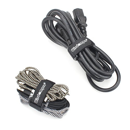 Wisdompro 20 Pack 0.8 x 8 In Small Hook and Loop Tie Down Straps Heavy Duty - size: 0.8 x 8 Inch, 20 Pack