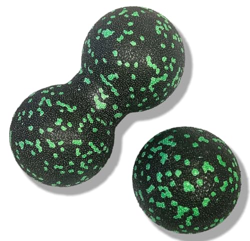 Peanut Massage Ball, Double Lacrosse Foam Roller for Physical Therapy, Firm | Deep Tissue Exercise, Myofascial Release, Muscle Knots Acupoint Relief, Trigger Point Tool for Neck Back Feet Waist Pain