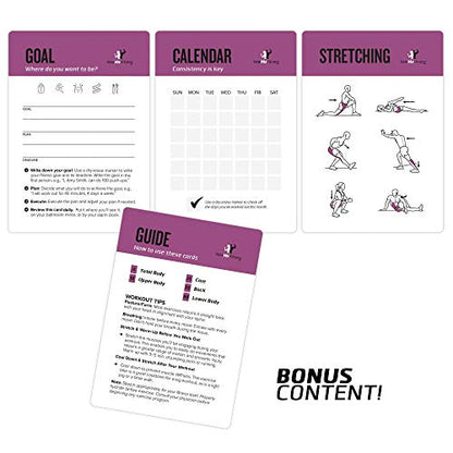 NewMe Fitness Pilates Workout Cards - 50 Card Exercise Deck - style: Pilates