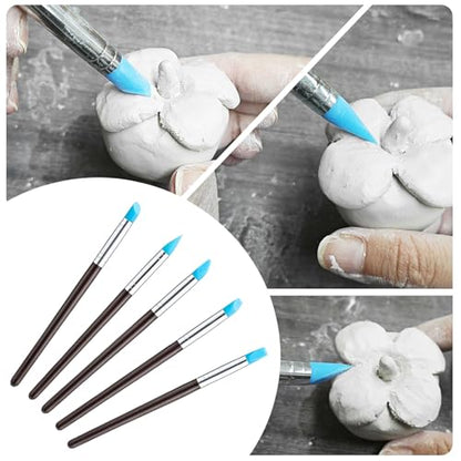 EIGTWEN 100ml Air Dry Clay Glaze and 29pcs Clay Tools Kit, Gloss Varnish | Gloss Glaze, Waterproof,Prevents Clay Scratches & Wear, Air Dry Clay Tool,Dotting Tools,Ball Tools,Carving Tools,Shaper Tools - size: Gloss