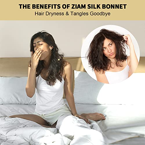 ZIMASILK 22 Momme 100% Pure Silk Bonnet for Sleeping, Leopard Black/Pink - color: Leopard-black/Pink