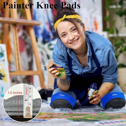 Garden Knee Pads for Women Men, Adjustable Non-Slip Straps, Blue S, 1 Pair - color: Blue, size: Small