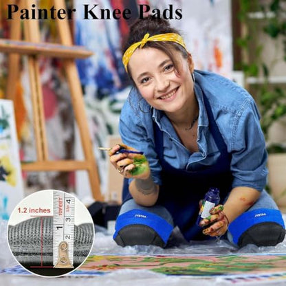 Garden Knee Pads for Women Men, Adjustable Non-Slip Straps, Blue S, 1 Pair - color: Blue, size: Small