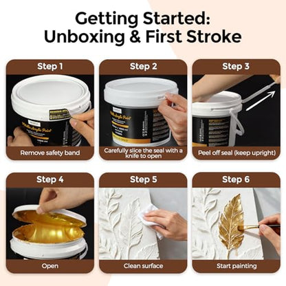 Nicpro Metallic Gold Acrylic Paint, 69oz/2040ml Large Gold Leaf Paint | Non Toxic, Non Fading Craft Paints for Metal, Wood, Clay, Fabric, Canvas, Furniture, Handcrafts, Art Supplies - color: Gold, size: 69 Fl Oz (Pack of 1)