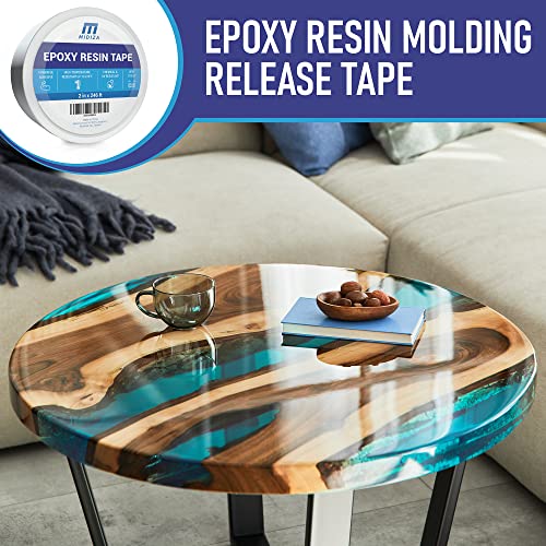 Midiza Epoxy Resin Tape 2" x 246 ft High Temp Release Tape for Molds | Tape Mold Release for River Tables & Crafts, High-Temp Silicone Easy-Peel Release Tape