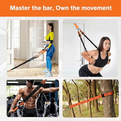 Pull Up Assistance Bands with Handles, Foot & Knee Straps, Bag for Home Gym