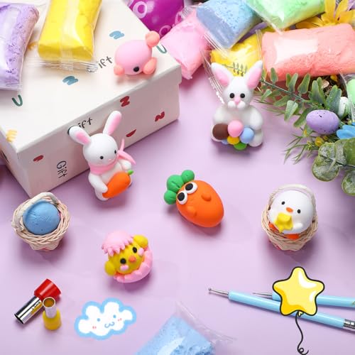 VioraWhite 72 Pcs 38oz Air Dry Clay Bulk Modeling Clay,Pastel | Ultra Lightweight Foam Modeling Clay for Kids Adults, DIY Gifts Party Arts Crafts, School Project Supplies - color: Pastel