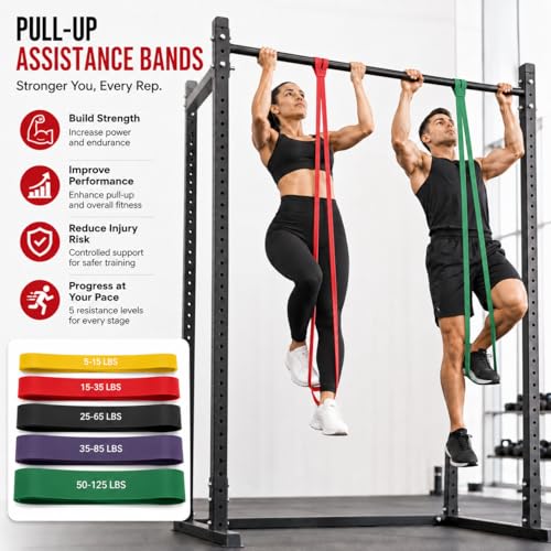 5 Pack Pull Up Assist Bands, Resistance Bands for Home Gym Training